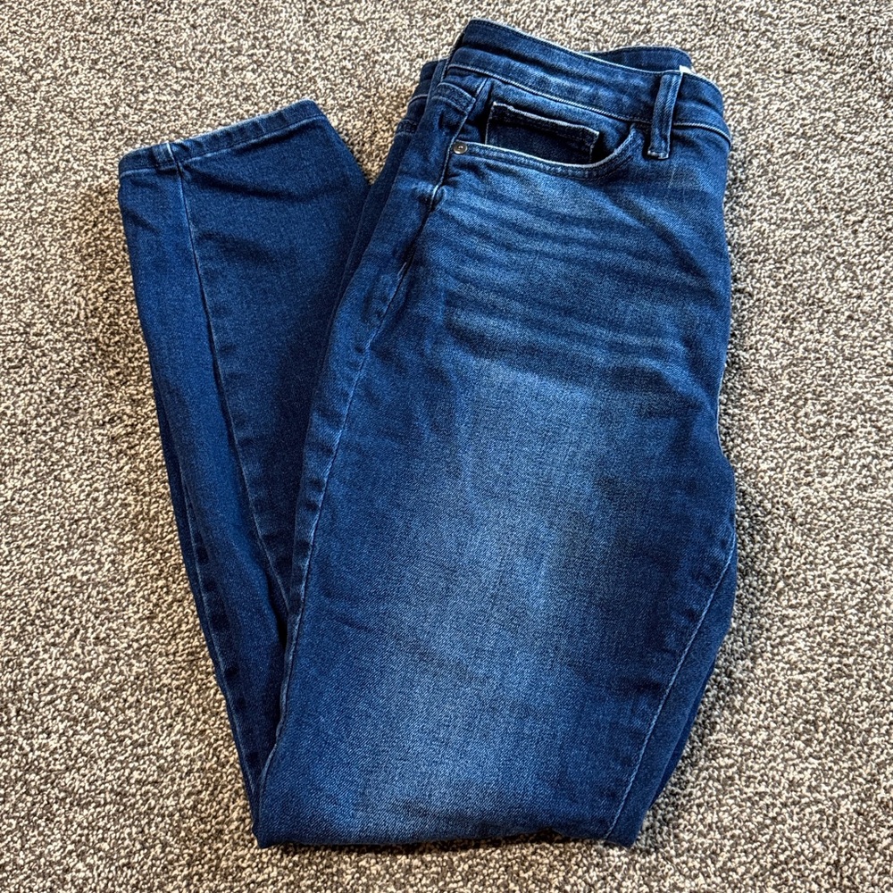 LC Lauren Conrad High Rise Skinny Jeans, SIZE 12, dark wash - Picture 6 of 9
